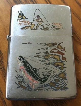 Vintage Zippo Town And Country Fisherman Lighter (1966)