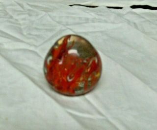 Vintage Blob Egg Shaped Art Glass Paperweight