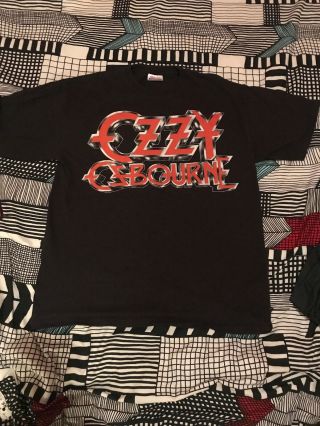 Vintage Ozzy Osbourne Size Medium T Shirt Blizzard Of Ozz Black Sabbath Metal