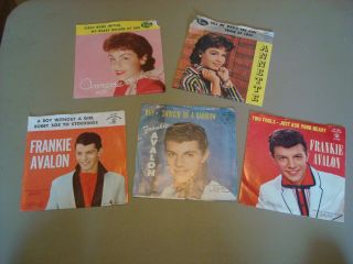 Frankie Avalon Annette 45 Pictures Sleeves And 2 Records Vintage
