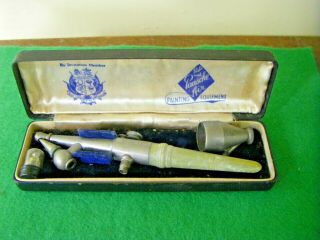 Vintage Paasche Painting Equipment Airbrush/attachments in case 3