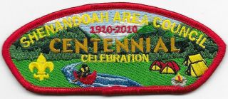 2010 Shenandoah Area Council Strip Csp Sap Vintage Boy Scouts Of America Bsa Red