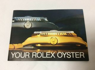 Rolex Your Rolex Oyster Vintage Booklet In English 1986