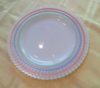 Petalware Monax Pastel Color 9 - 1/4 " Dinner Plate Macbeth Evans Glass Vintage