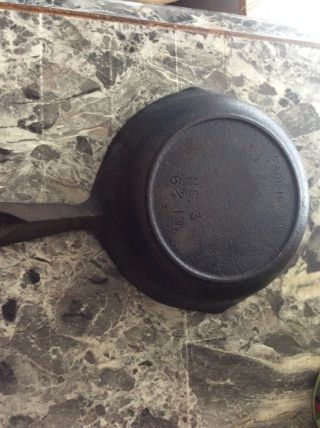Vintage Cast Iron Skillet Frying Pan Made In Usa No 3 6 5/8 " Double Pour Spout