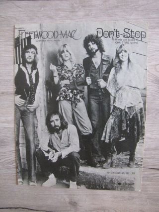 Fleetwood Mac Stevie Nicks Vintage Sheet Music Don 
