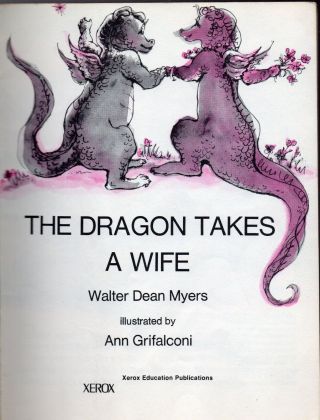 vtg 1st ed 1972 The Dragon Takes A Wife Walter Dean Myers art Ann Grifalconi 4