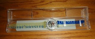 Vintage Swatch Quartz Watch In Plastic Case Swiss Made Daimier Chrysler