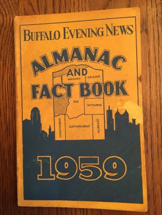 Vintage Buffalo Evening News Almanac And Fact Book 1959 - -