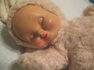 Gund Plush Vintage Bunny Doll Toy Sleeping Baby Swedlin Inc.