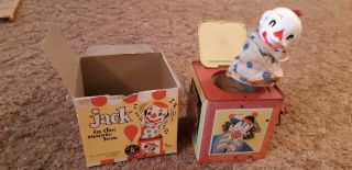 Vintage Mattel Jack In The Music Box Clown 1950s