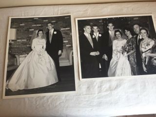 Vintage 1950’s Bride Wedding Black And White Photo 8 X 10