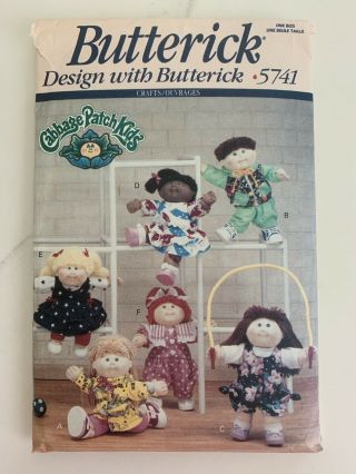 Vintage Butterick Pattern 5741 - Cabbage Patch Kids Doll Clothes
