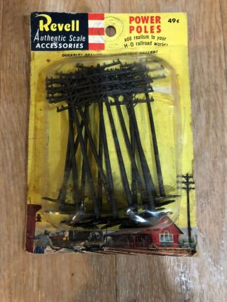 A) Vintage Revell Model Railroad Authentic Scale Accessories Power Poles