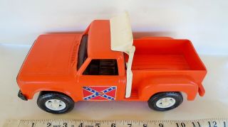 Dukes Of Hazzard Vintage Processed Plastic 1/16 General Lee Rebel Pickup Truck