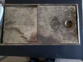 Vintage Hoosier Cabinet Metal Bread Box With Sliding Door