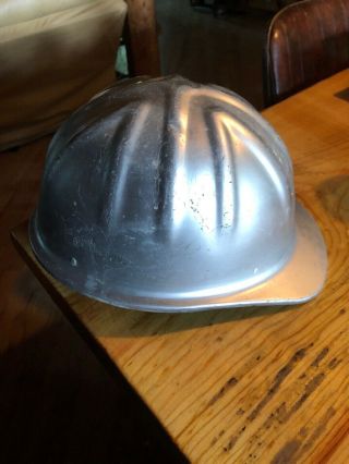 Vintage Aluminum Msa Mcdonald T - Cap Standard,  Adjustable Hard Hat With Liner