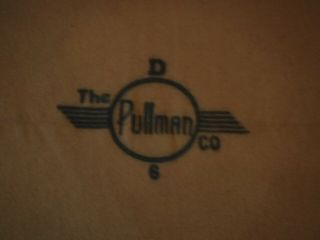 VINTAGE 1940 THE PULLMAN CO.  RAILROAD CAR WOOL BLANKET 2