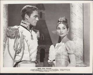 Audrey Hepburn Mel Ferrer Closeup War And Peace 1956 Vintage Movie Photo 27942