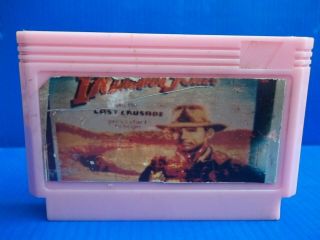 Vintage Famiclone Indiana Jones Temple Of Doom Old Chips Famicom Nes Cartridge