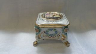Vintage R.  Capodimonte Trinket Box (1941)