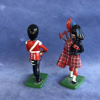 W Britain Metal Toy Soldiers Military Band Drummer Bagpipe Player Vintage 1990 3