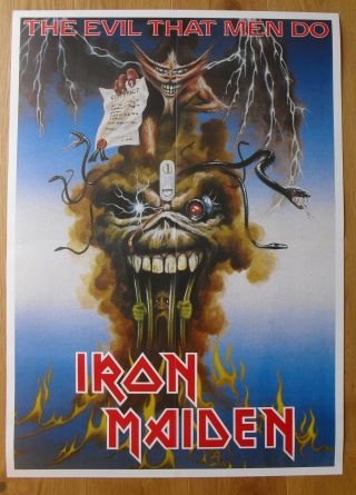 Iron Maiden The Evil That Men Do Vintage Poster