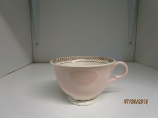Vintage American Limoges Candle Light Federal Coral Pink Cup & Saucer Usa