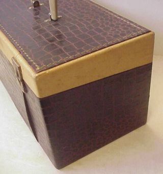 Vintage Reel to Reel Tape Double Carry Case w Lock & Key 4