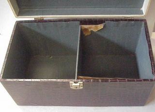 Vintage Reel to Reel Tape Double Carry Case w Lock & Key 6