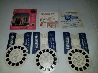 Viewmaster Vintage Aircraft Carrier In Action At Sea 3 Reels Sawyers 760