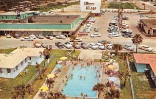 Ormond Beach Florida Ellinor Village Birdseye View Vintage Postcard K90233