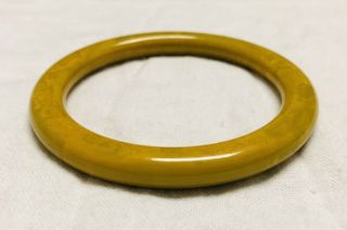 Vintage Green Yellow Marbled Bakelite Bangle Bracelet Simichrome