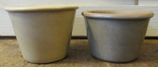 2 Vintage Beaumont Brothers Pottery Miniature Crocks Sheep Cow 5