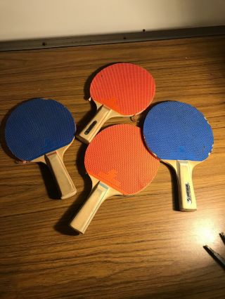 Sportcraft Ping Pong Paddle Table Tennis Red,  Blue Pair Vintage