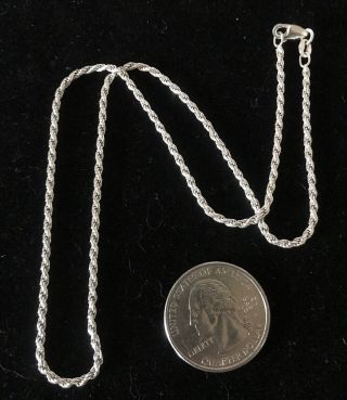 Vintage Southwestern 925 Sterling Silver Italy Thick Chain Necklace 16 Inches
