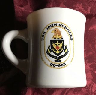 Vintage Uss John Rodgers Dd983 Coffee Mug Cup Mil Art China Co