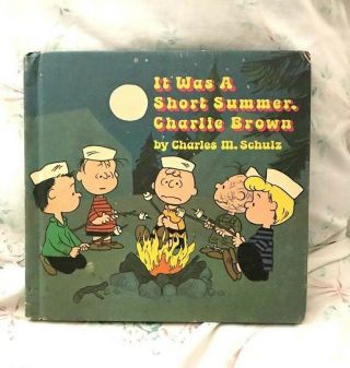 1970 1st Printing Vtg Hc " It Was A Short Summer,  Charlie Brown " Schulz Peanuts