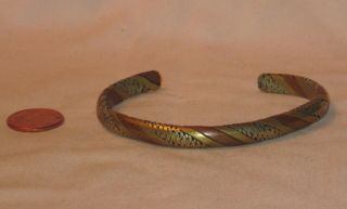 Vintage Mixed Metals Copper And Brass Cuff Bracelet