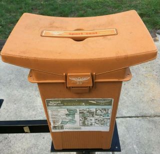 Vintage Fenwick Woodstream 9050 Sport Seat Fishing Tackle Box Bait Cooler Complt