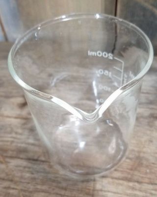 Vintage KIMAX 250 ml Glass Beaker No.  4000 With Spout Made in USA 4