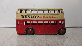 Vintage Dinky Toys Dunlop Double Decker Bus Die Cast Car