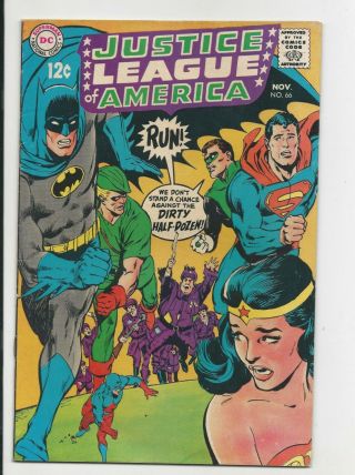 Vintage Dc Comic Justice League Of America 66 Silver Age 1968 Vf/nm?