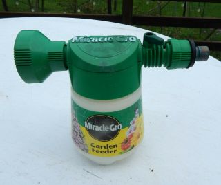 Vintage Miracle Gro Lawn Garden Feeder - Hose Sprayer - Brass Nozzle