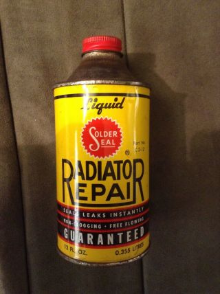 Vintage Solder Seal Liquid Radiator Repair 12oz Empty Can