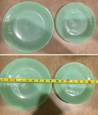 Vintage Fire King Jadeite Oven Ware 6 Piece Place Setting for 2 USA 4
