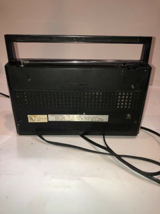 Vintage Realistic AM/FM AC/Battery Portable Radio 12 - 665 Household Radio Shack 4
