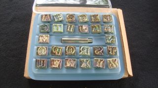 Vintage Craftool Co.  3/4 " Alphabet Leather Stamp Set
