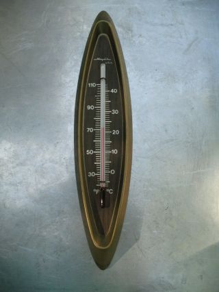 Airguide Thermometer Vintage Indoor Outdoor Mid Century Modern Made In Usa