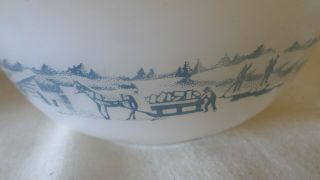 Vintage Currier and Ives Mixing Bowl Set by Glasbake 4
